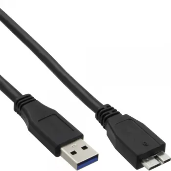 InLine USB 3.2 Gen.1 kaabel, A-tüüpi isane / Micro-B isane, must, 1,5 m