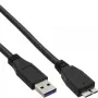 InLine USB 3.2 Gen.1 kaabel, A-tüüpi isane / Micro-B isane, must, 1,5 m