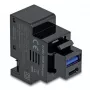 DELOCK Keystone moodul 41482 USB-C ja USB-A pistikutega, lame, must