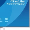 27-tolline IIYAMA ProLite XB2797QSU-W1 IPS Quad HD (2560x1440) LED-kuvar, 178° vaatenurk, USB 3.2 jaotur, kõlarid, VESA, kõrguse reguleerimine, valge
