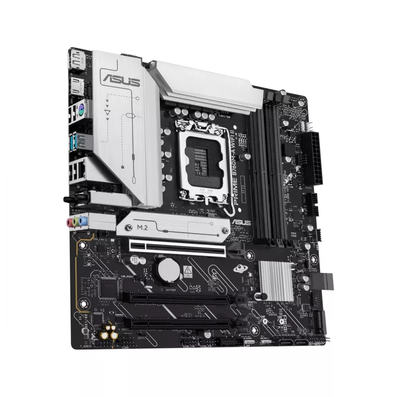 Emaplaat ASUS PRIME B760M-A WIFI II micro ATX, Intel B760, LGA 1700, DDR5, 4 DIMM-i pesa, kuni 256 GB, Wi-Fi 6E, 2,5 Gb Ethernet