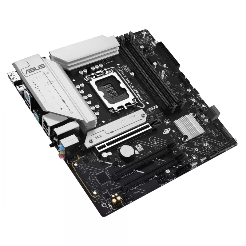 Emaplaat ASUS PRIME B760M-A WIFI II micro ATX, Intel B760, LGA 1700, DDR5, 4 DIMM-i pesa, kuni 256 GB, Wi-Fi 6E, 2,5 Gb Ethernet