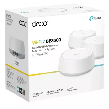TP-Link Deco BE3600 kahesageduslik (2,4 GHz / 5 GHz) Wi-Fi 7 (802.11be) valge 2 sisemist