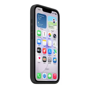 Silikoonümbris MagSafe'iga Apple iPhone 17e-le — Must, silikoon ja mikrokiud, 6,1 tolli