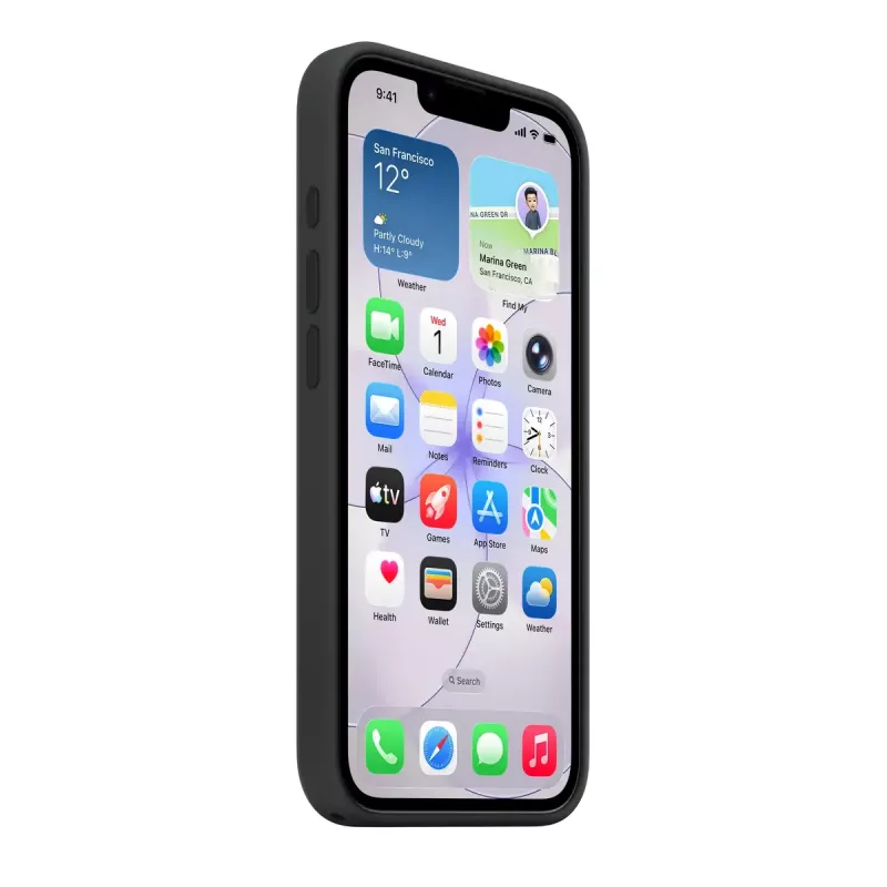 Silikoonümbris MagSafe'iga Apple iPhone 17e-le — Must, silikoon ja mikrokiud, 6,1 tolli