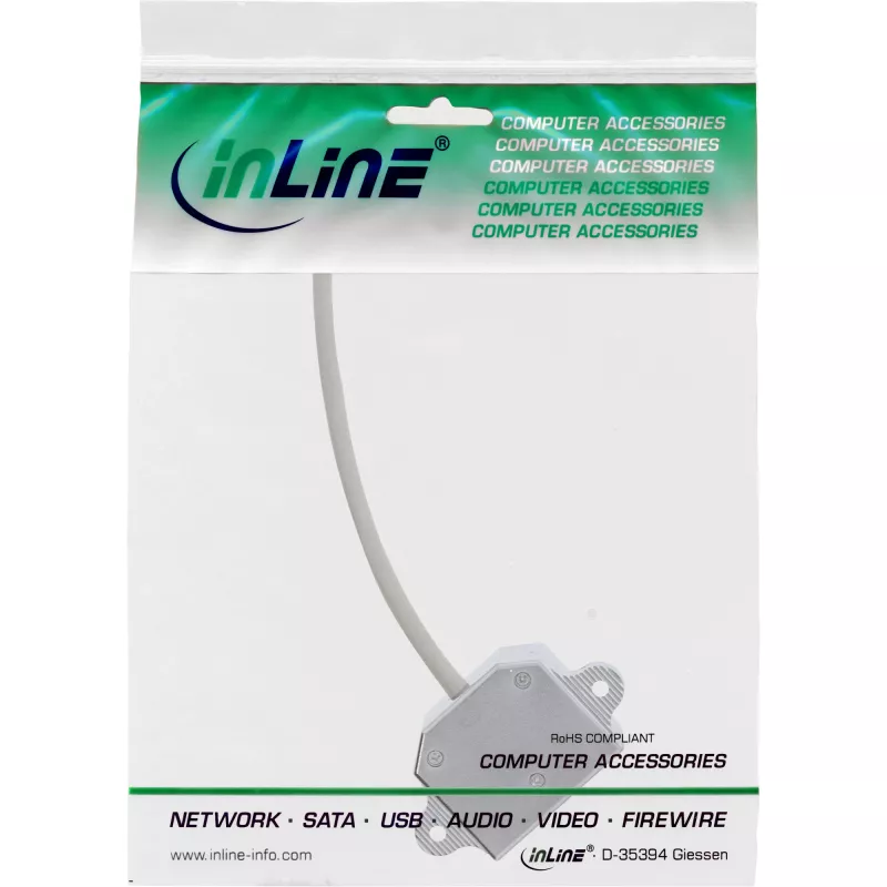 InLine ISDN-pordi kahekordistaja 1x RJ45 isane / 2x RJ45 emane, kaabliga 69932A