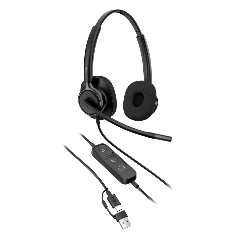 Juhtmega stereo peakomplekt HP Poly Mission 425 Classic USB, ülekõrvaklapid, 126 g