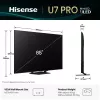 Hisense U7Q PRO 85U7Q PRO 2.16 m (85-tolline) 4K Ultra HD nutiteler Wi-Fi Must 500 cd/m²