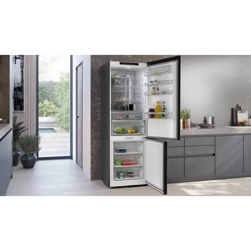 Siemens iQ500 KG49N4XAF külmik-sügavkülmik eraldiseisev 440 L Must