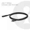 USB-C 40Gbps pikenduskaabel 1 m — club 3d, USB C USB C-le, Must