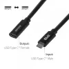 USB-C 40Gbps pikenduskaabel 1 m — club 3d, USB C USB C-le, Must