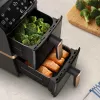 Philips 4000 seeria Dual Stack Airfryer vertikaalkorv 10L topelt eraldiseisev 2750 W kuumaõhufritüür must