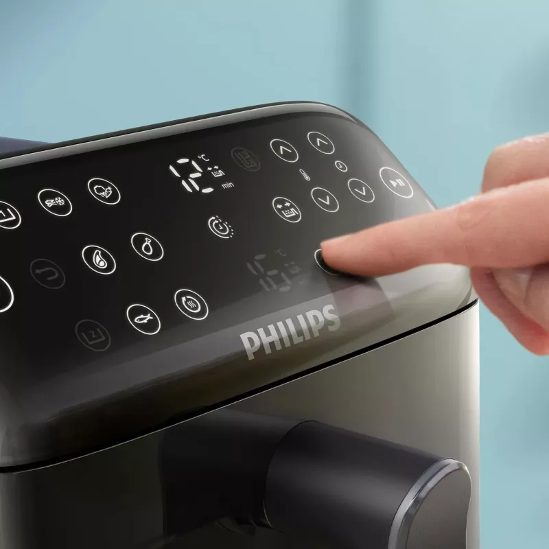 Philips 4000 seeria Dual Stack Airfryer vertikaalkorv 10L topelt eraldiseisev 2750 W kuumaõhufritüür must