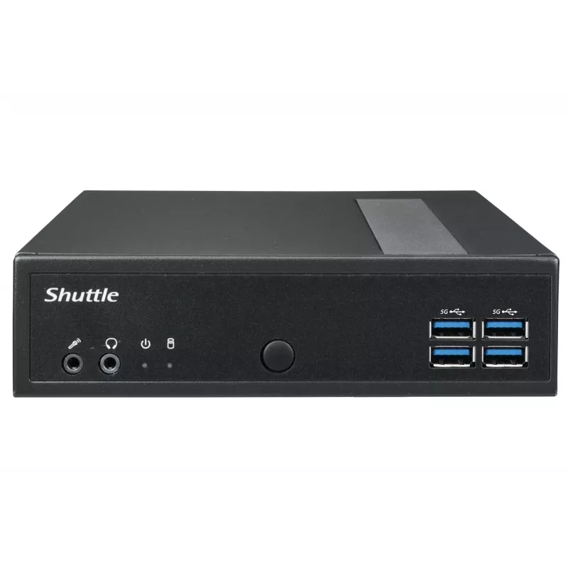 Shuttle XPC õhuke Barebone DL40N, Intel N150, 1x DDR5, 2x LAN (2x 2.5Gbit), 2xCOM,1xHDMI,1xDP, 1x VGA, ventilaatorita, 24/7 püsiv töö