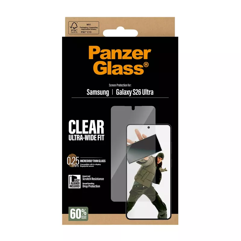 PanzerGlass ® ekraanikaitse Samsung Galaxy S26 Ultra | Ultra-Wide Fit koos EasyAligneriga