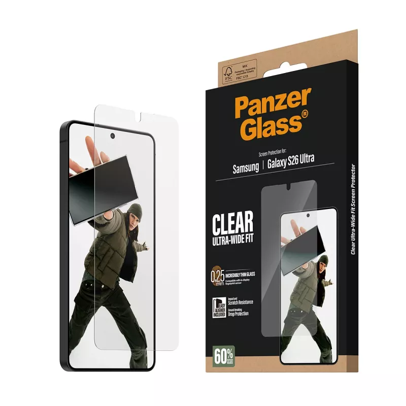 PanzerGlass ® ekraanikaitse Samsung Galaxy S26 Ultra | Ultra-Wide Fit koos EasyAligneriga