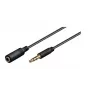 Microconnect AUDLG1G helikaabel 1 m 3,5 mm, must