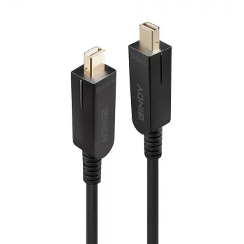 Lindy 30m kiudoptiline hübriidkaabel Mini DisplayPort 1.4 eemaldatavate DP-pistikutega