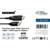 Microconnect Premium Optic HDMI A-D kaabel, 15 m, HDMI Type A (standardne), HDMI Type A (standardne), 4096 x 2160 pikslit, 3D, must