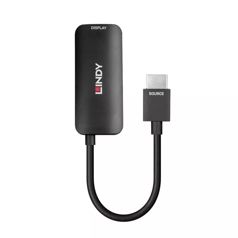 Lindy HDMI 8K60 DisplayPort 1.4 muundur, 0,157 m, HDMI Type A (standard), DisplayPort, isane, emane, sirge