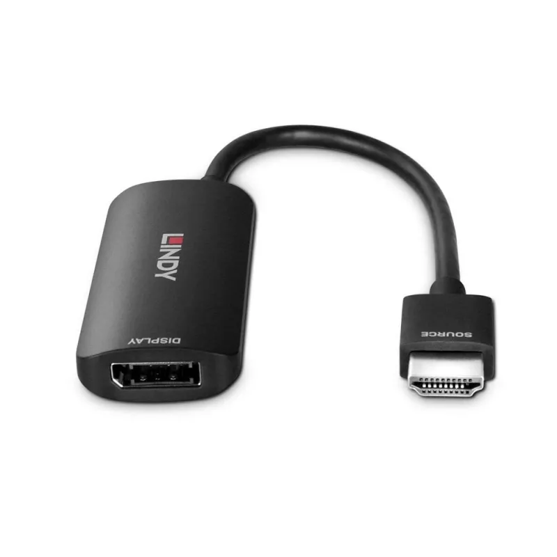 Lindy HDMI 8K60 DisplayPort 1.4 muundur, 0,157 m, HDMI Type A (standard), DisplayPort, isane, emane, sirge