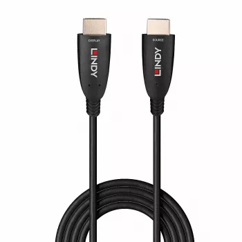 Lindy 60m fiiberoptiline hübriid-HDMI 8K60 kaabel, 60 m, HDMI Type A (Standard), HDMI Type A (Standard), 48 Gbit/s, Must