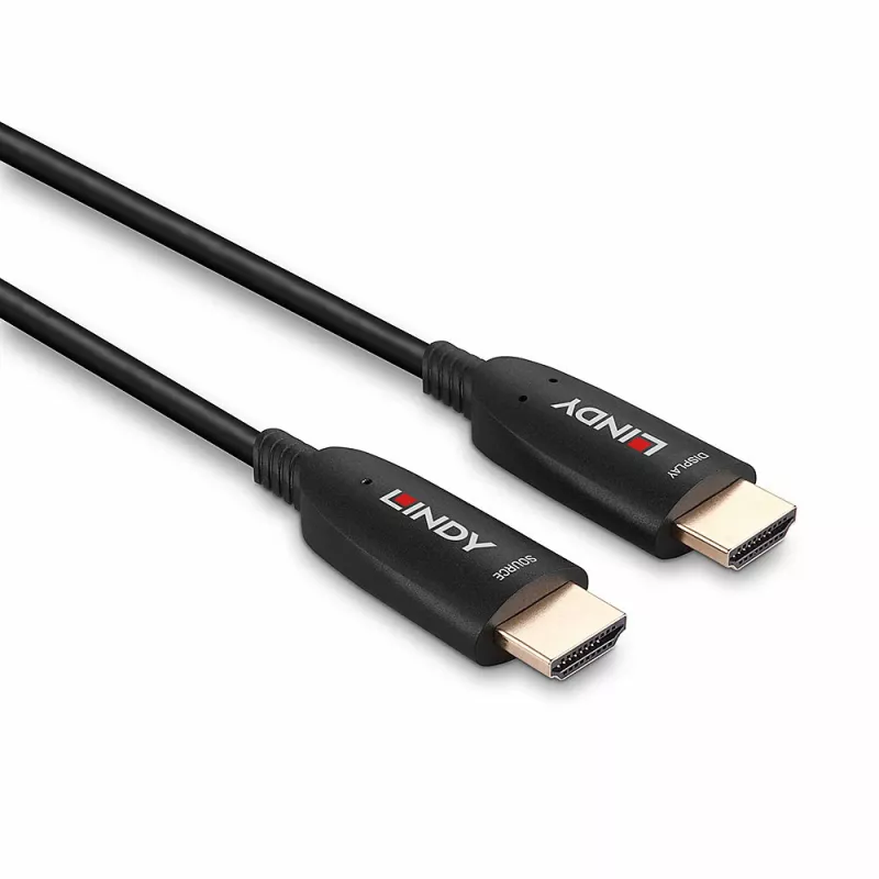 Lindy 60m fiiberoptiline hübriid-HDMI 8K60 kaabel, 60 m, HDMI Type A (Standard), HDMI Type A (Standard), 48 Gbit/s, Must