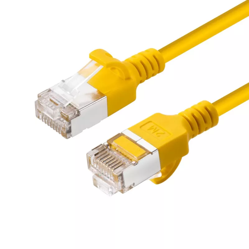 Microconnect V-FTP6A005Y-õhuke võrgukaabel Kollane 0.5 m Cat6a U/FTP (STP)