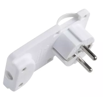 Microconnect PESCHPLUG-W toitepistiku adapter, tüüp F, valge