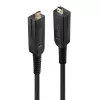 Lindy 40m kiudoptiline hübriid-Micro-HDMI 18G kaabel eemaldatavate HDMI ja DVI pistikutega