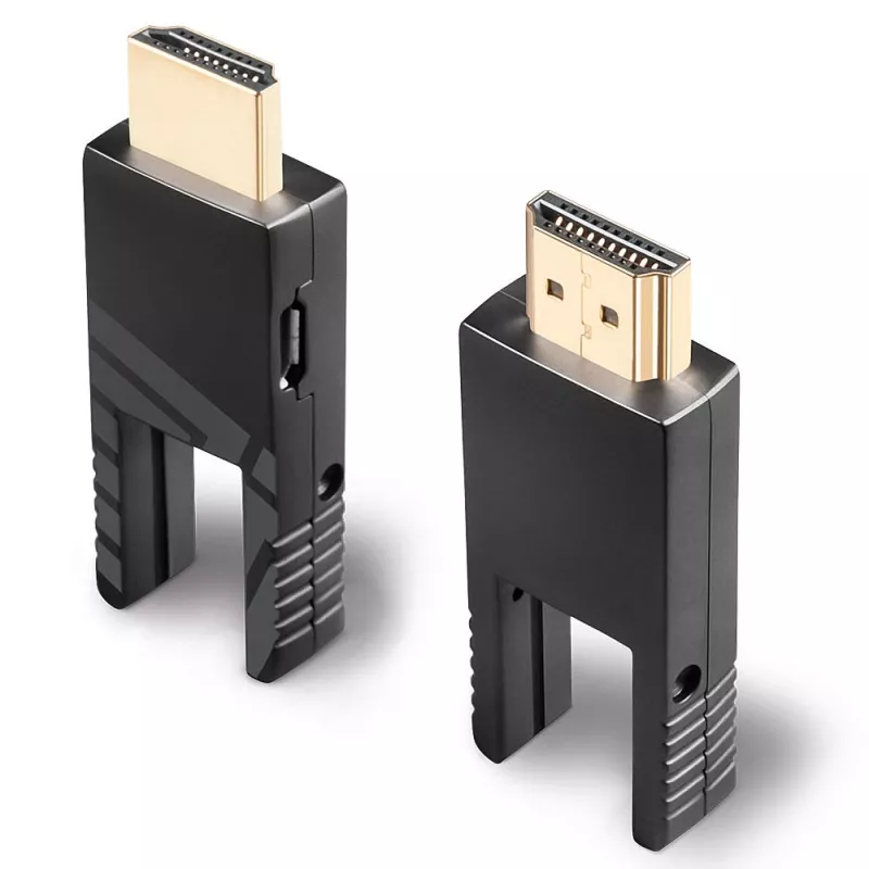 Lindy 40m kiudoptiline hübriid-Micro-HDMI 18G kaabel eemaldatavate HDMI ja DVI pistikutega