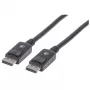 Manhattan DisplayPort 1.2 kaabel, 4K@60 Hz, 1 m, isane-isanele, riividega, täielikult varjestatud, must, eluaegne garantii, võrdväärne mudeliga DISPL1M