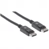 Manhattan DisplayPort 1.2 kaabel, 4K@60 Hz, 1 m, isane-isanele, riividega, täielikult varjestatud, must, eluaegne garantii, võrdväärne mudeliga DISPL1M