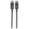 Manhattan DisplayPort 1.2 kaabel, 4K@60 Hz, 1 m, isane-isanele, riividega, täielikult varjestatud, must, eluaegne garantii, võrdväärne mudeliga DISPL1M