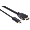 Manhattan USB-C HDMI-kaabel, 4K@30Hz, 2m, must, isane isasele, kolmeaastane garantii