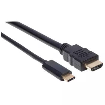 Manhattan USB-C HDMI-kaabel, 4K@30Hz, 2m, must, isane isasele, kolmeaastane garantii