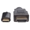 Manhattan USB-C HDMI-kaabel, 4K@30Hz, 2m, must, isane isasele, kolmeaastane garantii
