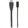 Manhattan USB-C HDMI-kaabel, 4K@30Hz, 2m, must, isane isasele, kolmeaastane garantii