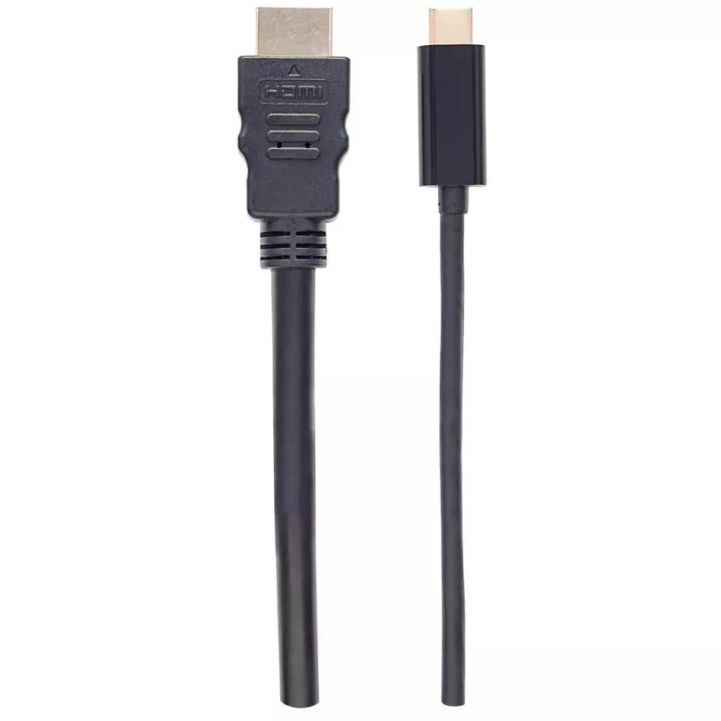 Manhattan USB-C HDMI-kaabel, 4K@30Hz, 2m, must, isane isasele, kolmeaastane garantii