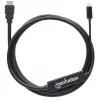Manhattan USB-C HDMI-kaabel, 4K@30Hz, 2m, must, isane isasele, kolmeaastane garantii