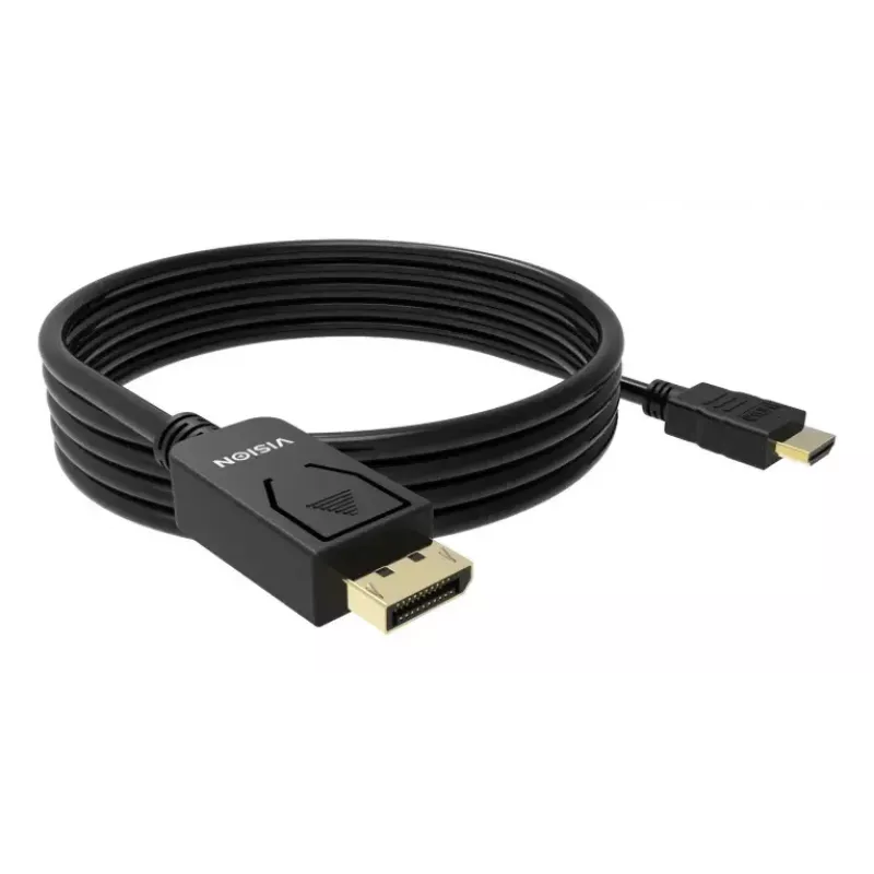 Video kaabli adapter VISION TC 2MDPHDMI8K/BL — 2 m DisplayPort HDMI-le, 6 mm, Must