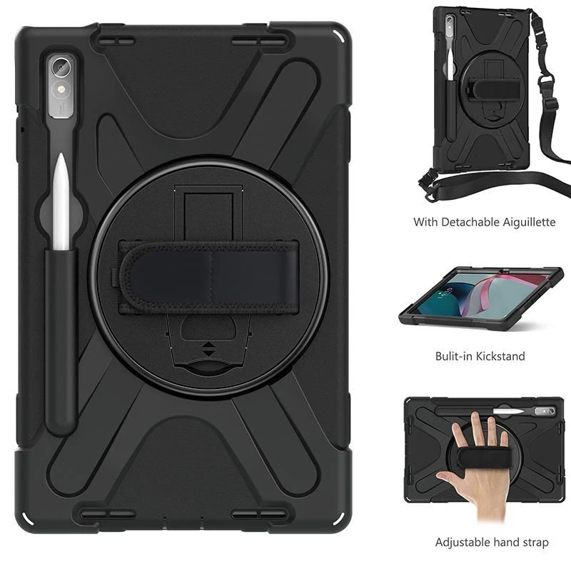 Tahvelarvuti ümbris eSTUFF Lenovo Tab P11 Pro jaoks, polükarbonaadist, 29,2 cm (11,5 tolli) ekraanile, 2 alusrežiimi, must