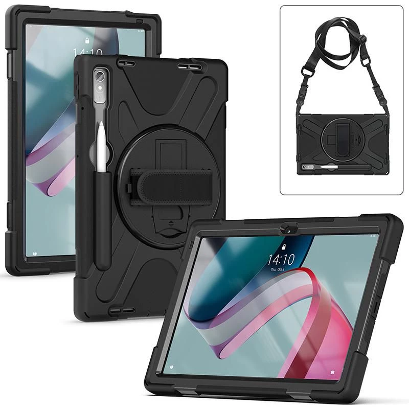 Tahvelarvuti ümbris eSTUFF Lenovo Tab P11 Pro jaoks, polükarbonaadist, 29,2 cm (11,5 tolli) ekraanile, 2 alusrežiimi, must
