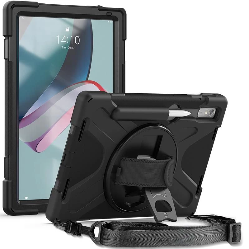 Tahvelarvuti ümbris eSTUFF Lenovo Tab P11 Pro jaoks, polükarbonaadist, 29,2 cm (11,5 tolli) ekraanile, 2 alusrežiimi, must