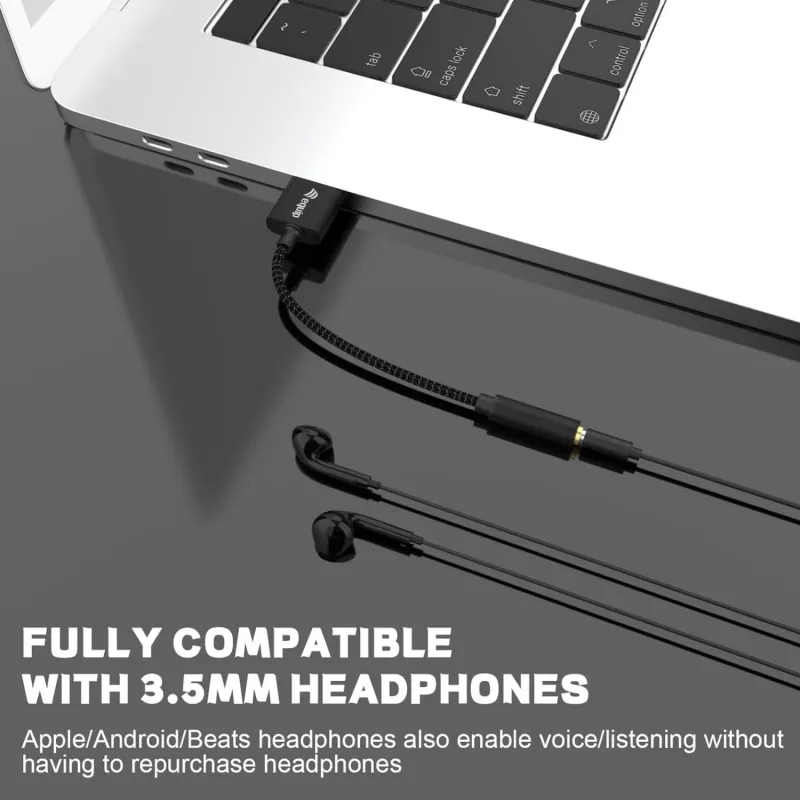 Equip 147945 helikaabel 0,15 m 3,5 mm USB tüüp-A must