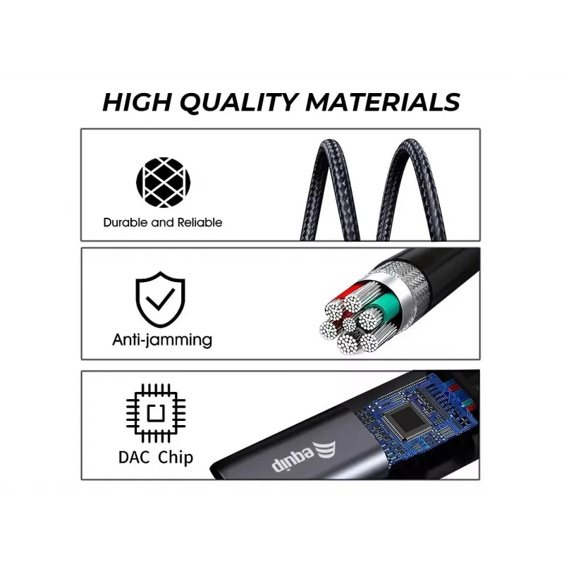 Equip 147945 helikaabel 0,15 m 3,5 mm USB tüüp-A must