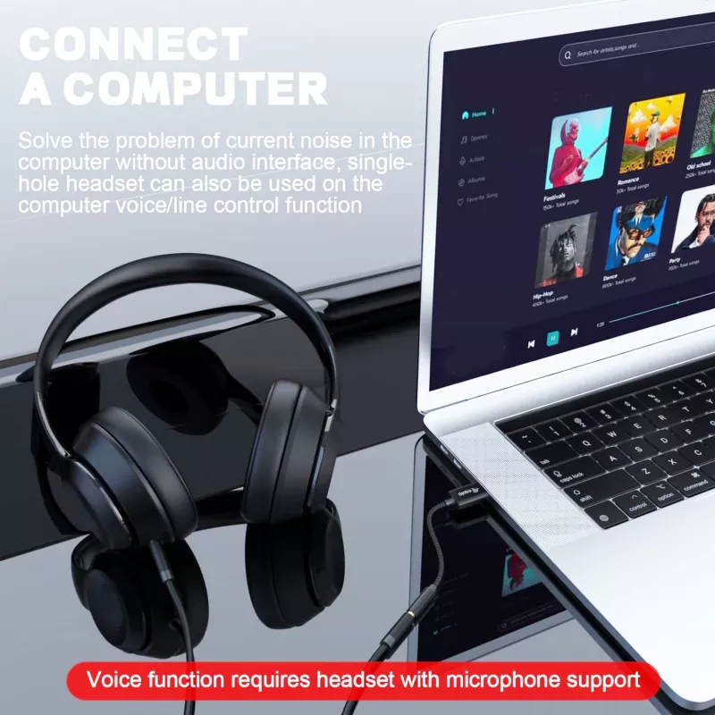 Equip 147945 helikaabel 0,15 m 3,5 mm USB tüüp-A must