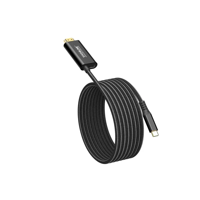 VivoLink USB-C–HDMI-kaabel 100 W toiteedastusega, mudel PROUSBCHDMIMM2-CHARGE