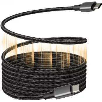 USB-C–USB-C kaabel VISION TC 1MUSBCMAG/BL — 1 m, USB 3.2 Gen 2 (3.1 Gen 2), must, niklitud kontaktid