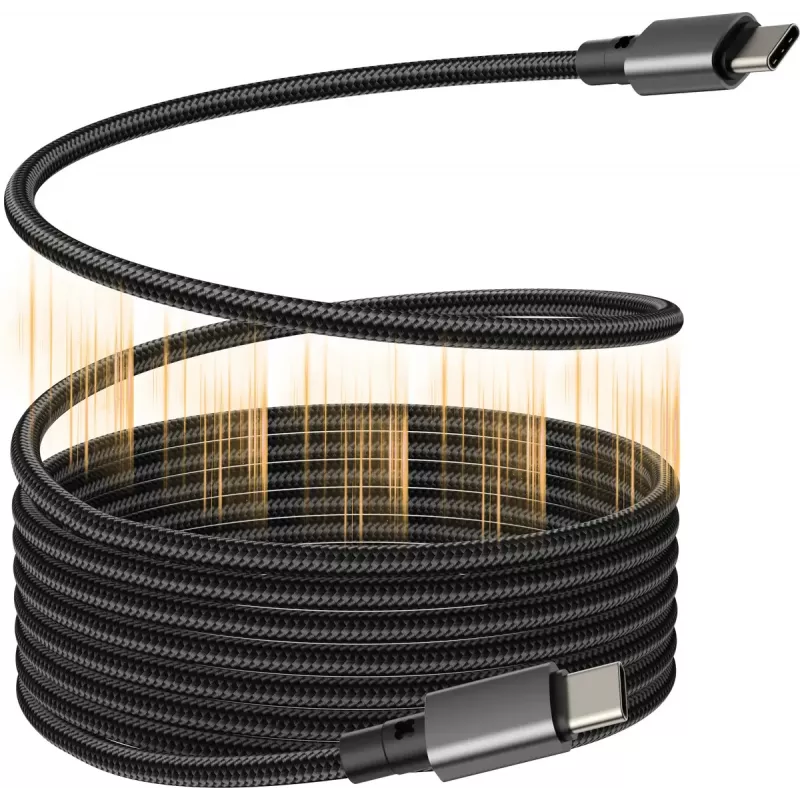 USB-C–USB-C kaabel VISION TC 1MUSBCMAG/BL — 1 m, USB 3.2 Gen 2 (3.1 Gen 2), must, niklitud kontaktid